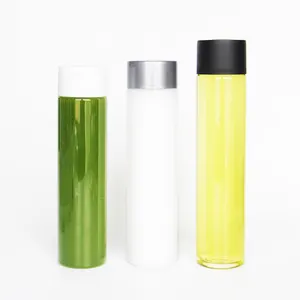 500 ml oz 16 Baixo MOQ Disponíveis Garrafas de Plástico PET Cilindro Rodada Com Boca Larga garrafa Voss