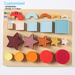 EDULAND OEM ODM Puzzle géométrique <span class=keywords><strong>en</strong></span> <span class=keywords><strong>bois</strong></span> et silicone, jouets Montessori pour enfants, jouets éducatifs préscolaires pour l'apprentissage précoce - Product Image 5