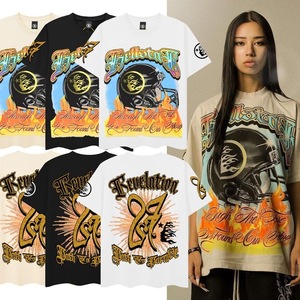 เสื้อยืดแขนสั้นผ้าฝ้ายพิมพ์ลายดอกไม้สไตล์เรโทรสำหรับฤดูร้อน ทรงหลวมใส่สบาย ระบายอากาศได้ดี รองรับ NFC - Product Image 4