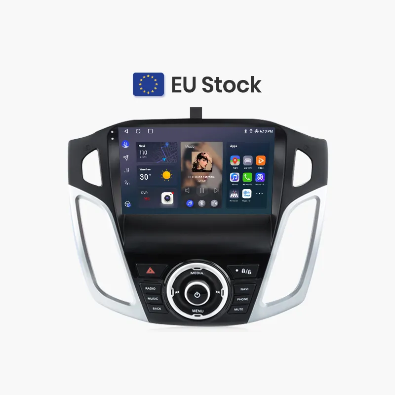 Junsun-Autoradio de Navigation Multimédia pour Ford Focus 3 Android, V1 EU Stock CarPlay, pour Ford Focus 3, 2011-2019