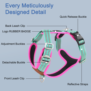 Benutzer definierte OEM Luxus verstellbare taktische Hunde geschirr für große Hunde No Pull Reflective Pet <span class=keywords><strong>Dog</strong></span> Westen geschirre zum Gehen - Product Image 6