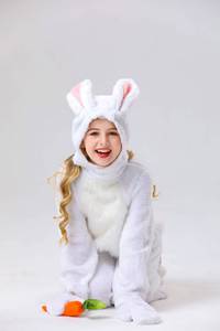 Nouveaux produits phares MS : Ensemble de vêtements de fête d'Halloween pour garçons et filles, tenue de performance pour enfants, costume de lapin, combinaisons de lapin pour enfants - Product Image 5