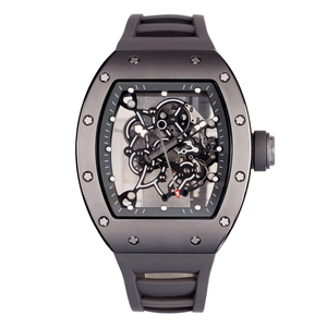 Reloj Mecánico Tourbillon Esqueleto de Alta Calidad, Exquisito y Totalmente Funcional con Correa de Goma, Reloj de Negocios con Hora <span class=keywords><strong>Mundial</strong></span> - Product Image 1
