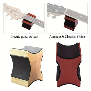 Coussin de soutien professionnel en bois pour manche de guitare, 2 hauteurs d'utilisation, outil de lutier pour accessoires de guitare acoustique et basse, vente en gros - Product Image 4