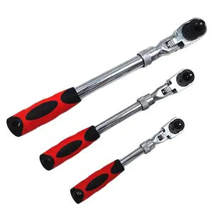 Extendable Ratchet Wrench Handle 72 Tooth Reversible Ratcheting Feature with Soft Grip Handle