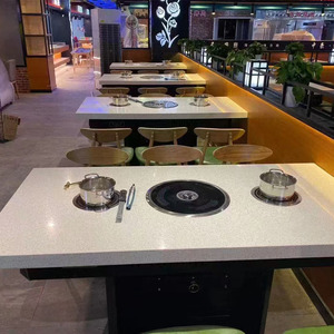 Mesa de Barbacoa y Hot Pot de Estilo Nuevo Personalizada con Parrilla de Barbacoa sin Humo para Uso en Restaurantes - Product Image 4