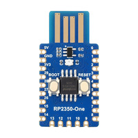 Waveshare RP2350-One Papan Pengembangan Mirip Pico dengan PCB Terpasang, Colokan Tipe-A, Flash 4MB, MCU Mikrokontroler Dual-core
