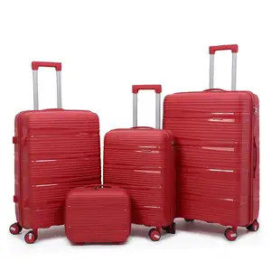 Toptan yeni malzeme moda 20 "24" 28 "inç 4 adet set pp su geçirmez özel seyahat bagaj setleri satılık bagaj bavul