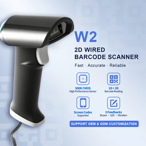 Lecteur de codes-barres 2D filaire avec capteur CMOS, distance de lecture jusqu'à 650 mm, lecteur de codes-barres USB 1D/2D pour la gestion des chaînes d'approvisionnement et des magasins - Product Image 2