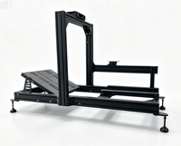 Cockpit de simulation de course personnalisé en profilé aluminium 4080, support de simulateur de course réglable avec base pour levier de vitesses, pédale et volant