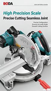 Scie à onglet multifonctionnelle industrielle 220V haute puissance avec lame de 255 mm pour couper le bois, le métal et le plastique - Product Image 3