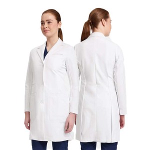 เสื้อโค้ทไหมระบายอากาศได้ดีสำหรับพยาบาลขนาด XL เสื้อโค้ทแขนสั้นสำหรับโรงพยาบาล - Product Image 6