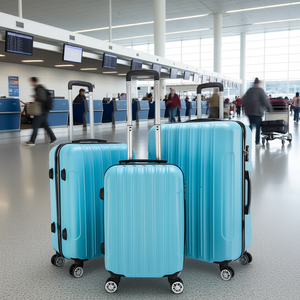 Maleta rígida 3 en 1 Db con ruedas giratorias, cerradura, gran capacidad, equipaje de viaje, azul, mango telescópico de plástico, cremallera - Product Image 2