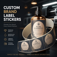 Étiquettes en vinyle minimalistes personnalisées pour flacons de soins de la peau - Autocollants personnalisés imperméables et résistants à l'huile pour huile corporelle et sérum