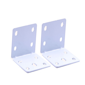Support d'angle en fer Yawitt 51mmx51mmx49mm 1.2mm Blanc Connecteur d'angle en forme de 7 pour support d'étagère de meuble - Product Image 1