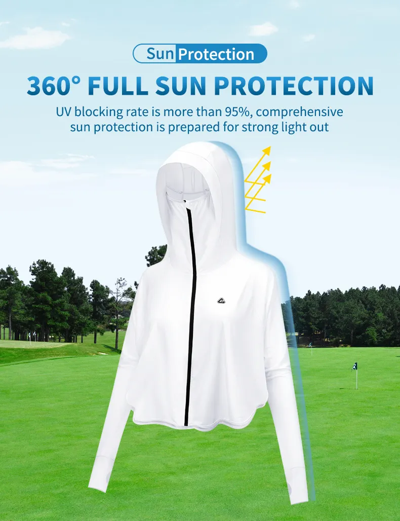 PGM  YF329 custom uv golf hoodie clothes womens sun protection golf clothes for ladies