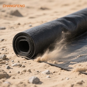 L'aiguille noire de Spunbond a perforé le <span class=keywords><strong>géotextile</strong></span> non tissé de fibre courte du polyester <span class=keywords><strong>200g</strong></span> pour l'ingénierie de transport - Product Image 3