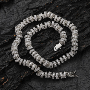 8Mm Circle Tennis Necklace Men's and Women's Personalized Necklace, Hip Hop Full of Zirconium Tanjing Fashion Lijing Necklace - Product Image 1