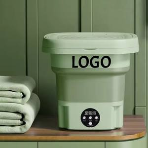 ODM OEM 휴대용 세탁기 6L/8L/9L 고용량 미니 와셔 접이식 세탁기 3 가지 모드 반 자동 세척 - Product Image 1