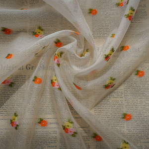 Phụ nữ trẻ em Dresses màu vàng đồ họa hoa vải nhà thiết kế Polyester kim loại thổ cẩm Jacquard vải - Product Image 3