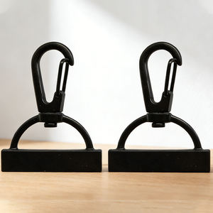 Black Metal <strong>Bag</strong> Strap Clips with D-Ring - Heavy Duty Swivel Snap Hooks for DIY Handbag Purse Shoulder Strap Replacement - Product Image 1