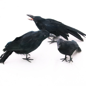 Cuervo Negro de Peluche Realista para Halloween con Diseño de Pico Abierto, Adorno de Jardín para el <span class=keywords><strong>Festival</strong></span> de los Fantasmas, Modelo Aterrador para Año Nuevo y Navidad - Product Image 3