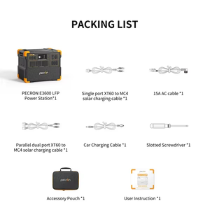 สถานีไฟฟ้าพกพา PECRON E3600LFP CGJ LiFePO4 3000W คลื่นไซน์บริสุทธิ์ ระบบสำรองไฟ (UPS) รองรับพลังงานแสงอาทิตย์ พร้อมตัวควบคุม MPPT สำหรับใช้ในบ้าน - Product Image 4