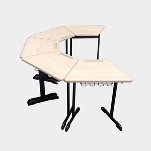 Ensemble de bureau et chaise pour étudiants en bois et métal de haute qualité pour l'étude à domicile et à l'école avec des meubles pour enfants - Product Image 4