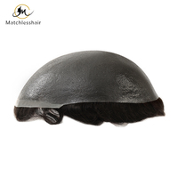 Prothèse Capillaire pour Homme Ultra Fine de Haute Qualité, Fait Main en Cheveux Humains, Toupet Naturel avec Base en PU Souple
