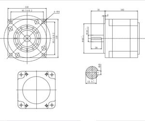 Motor de Alto Torque Samsr 5.5A, 42 Híbrido L 102mm, Accionamiento Paso a Paso de 2 Fases para la Industria - Product Image 3