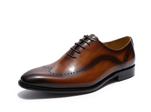 รองเท้าเดรสหนังผู้ชายไซส์ใหญ่ รุ่น Monk Leather Oxfords - Product Image 5