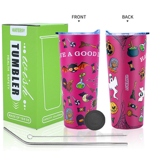 Watersy Hot Selling 650ml American Stainless Steel Tumbler Custom logo Vacuum Thermo Kids Cups in Bulk for Hallowmas Day Gifts - Product Image 4