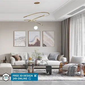 Rendus extérieurs de style de luxe service de conception de sol 3d design intérieur pour villa