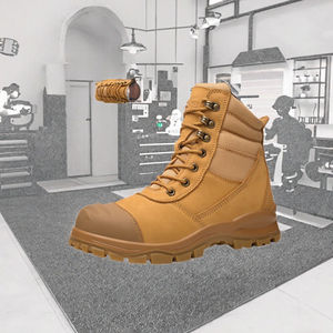 Zapatos de Seguridad CHITED para Hombre, Ligeros, Transpirables, con Puntera de Acero, Antiaplastamiento, Antipinchazos, Resistentes al Desgaste, con Parte Superior de Hierro Genuino - Product Image 3