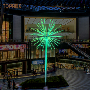 زينة عيد الميلاد في الهواء الطلق مقاومة للماء ملونة حلية كبيرة ضوء القطب Rgb نيون أدى شرر نيران ضوئية ألعاب نارية مع القطب - Product Image 3