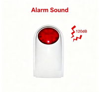 Tuya WiFi ABS 120db Sistem Alarm Keamanan Rumah Sensor Cahaya Strobo Siren Anti-pencurian Luar Ruangan Alarm Suara dan Cahaya Luar Ruangan