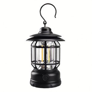 Lanterne de camping rétro portable, étanche, rechargeable par USB, à suspendre, pour la randonnée en plein air, lumière LED suspendue - Product Image 2