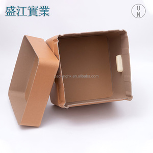 Square Fiber <b>Drums</b> Brown UN Marked Shipping Barrels Recyclable Eco Friendly Packaging for Dangerous Goods - Product Image 2