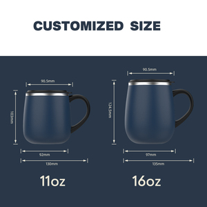 Taza de Café de Acero Inoxidable con Aislamiento al Vacío y Asa, Personalizable con Logotipo de Fábrica, Venta Caliente - Product Image 5