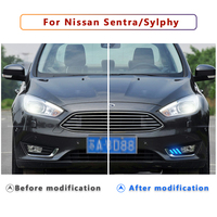 Feux de circulation diurne haute luminosité à LED modifiés feux de brouillard avant feux décoratifs pour Ford Focus 15-18