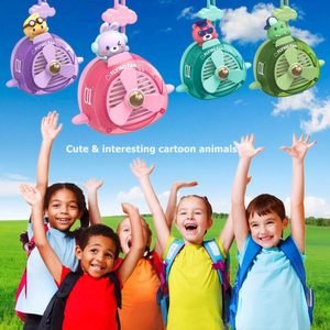 Ventilador de cuello portátil para niños Mini ventilador de mano lindo USB recargable Personal sin aspas 3 velocidades ventilador de refrigeración portátil para niños y niñas - Product Image 3