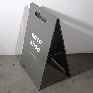 Siêu chất lượng tùy chỉnh thép không gỉ một khung dấu hiệu thương mại hai mặt sàn ngoài trời đứng quảng cáo kim loại bảng hiệu - Product Image 4