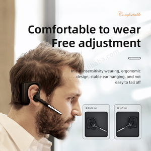 Longue durée de vie de la batterie simple oreille BT 5.2 <span class=keywords><strong>casque</strong></span> <span class=keywords><strong>avec</strong></span> micro antibruit écouteur mains libres pour bureau d'affaires course conduite - Product Image 3