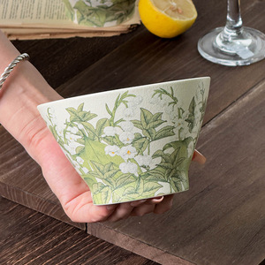 Tazón de Arroz de Cerámica de Lujo con Forma de Orquídea Campana, con Base Alta, para el Hogar, Bodas o Cenas - Juego de Vajilla - Product Image 4