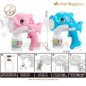 Pistola <span class=keywords><strong>de</strong></span> <span class=keywords><strong>Burbujas</strong></span> <span class=keywords><strong>de</strong></span> Delfín <span class=keywords><strong>de</strong></span> Plástico Automática y Porosa para Niños y Niñas <span class=keywords><strong>de</strong></span> <span class=keywords><strong>3</strong></span>+ Años, Juguete <span class=keywords><strong>de</strong></span> Verano para Exteriores - Product Image 4