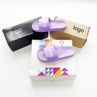 Sandales personnalisées 3D imprimées, design uni, vente en gros 2023, logo personnalisé, sandales pour femmes, couleurs personnalisées avec boîte