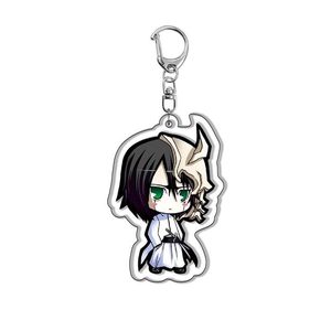 Porte-clés Anime <span class=keywords><strong>Bleach</strong></span> Kurosaki Ichigo <span class=keywords><strong>Ishida</strong></span> Uryuu Kuchiki Rukia Figure Porte-clés Porte-clés en acrylique double face Cadeau pendentif dessin animé - Product Image 4