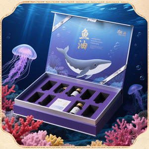 Caja de regalo de aceite de pescado, caja de regalo personalizada para suplementos, caja de regalo creativa personalizada para productos de salud, caja de regalo abatible de estilo retro personalizada - Product Image 4