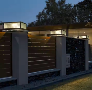 שער עמיד למים חיצונית 85-265v אור אורות עמודי עמוד אורות e27 כביש כביש שחור 5 וואט - Product Image 4