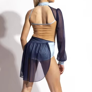 Ensemble <span class=keywords><strong>de</strong></span> <span class=keywords><strong>justaucorps</strong></span> <span class=keywords><strong>de</strong></span> danse lyrique pour femmes professionnels, en spandex <span class=keywords><strong>de</strong></span> haute qualité, avec des strass et des appliques, vêtements <span class=keywords><strong>de</strong></span> danse lyrique - Product Image 2